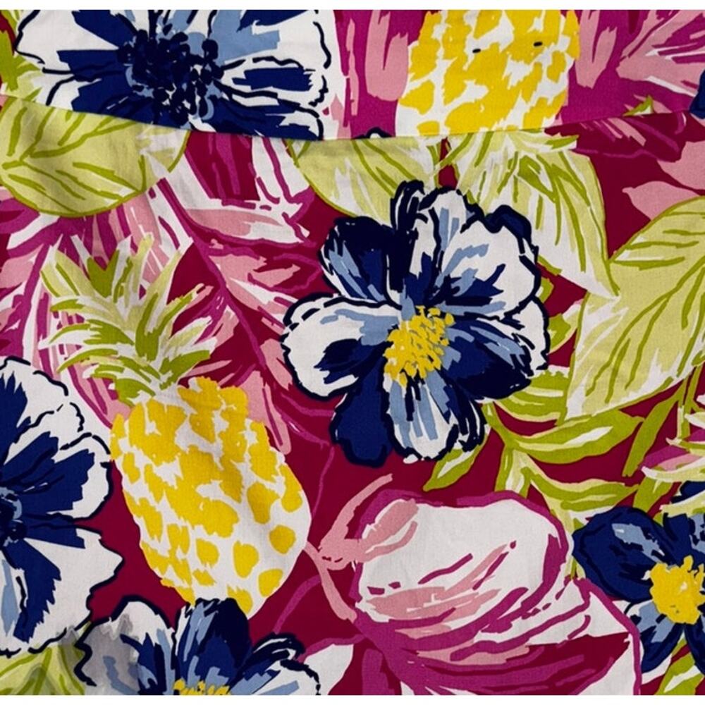 Rafaella Womens XXL Colorful Floral Pineapples Skort Shorts Under Pull On - Picture 6 of 10
